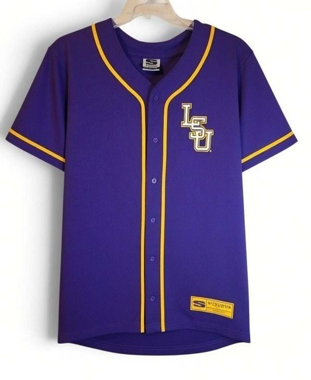 Stadium Athletics LSU Tigers Baseball Jersey Size S